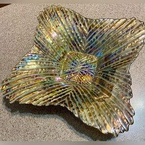 Vintage Carnival Glass Art Bowl